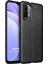 Xiaomi Redmi Note 9 4g Kılıf Deri Dokulu Silikon Siyah 1