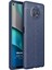 Xiaomi Redmi Note 9 5g Kılıf Deri Dokulu Silikon Lacivert 1