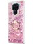 Xiaomi Redmi Note 9 Kılıf Glitter Liquid Holder Pembe 2