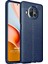 Xiaomi Redmi Note 9 Pro 5g Kılıf Deri Dokulu Silikon Lacivert 1