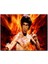 Ahşap Tablo Bruce Lee Kungfu Alevler Arasında 1