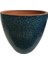 Özel Yapım Lacivert Renk Sırlı Toprak Saksı (23*23 Cm) 2