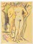 Two Nudes İn An Exotic Landscape Kanvas Tablo 1