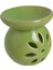 Lotus Çiçeği Desenli Seramik Buhurdanlık Tütsülük Mumluk Yeşil 1