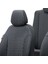 Hyundai Elentra 2006-2011 Özel Üretim Koltuk Kılıfı Amsterdam Design Deri Siyah - Beyaz 4