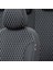 Peugeot 5008 2017-Sonrası 5 Kişi Özel Üretim Koltuk Kılıfı Amsterdam Design Deri Siyah - Beyaz 3