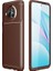 Xiaomi Redmi Note 9 Pro 5G Kılıf Karbon Dizayn Silikon+Nano Glass Kahverengi 1