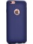 Apple iPhone 6 6s Kılıf Premier Silikon+Nano Glass Koruyucu Lacivert 1