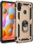 Samsung Galaxy A11 Kılıf Tank Koruma Vega Standlı Yüzüklü Mıknatıslı Gold 1