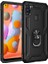 Samsung Galaxy A11 Kılıf Tank Koruma Vega Standlı Yüzüklü Mıknatıslı Siyah 1