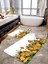 Sarı Gül Desenli 2'li Banyo Paspas Seti TLAHMP-066 1