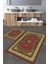 Eski Klasik Kilim Desenli 2'li Banyo Paspas Seti TLAHMP-204 1