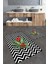 Zigzag Desenli Flamingolu 2 'li Banyo Paspas Seti TLAHMP-241 1