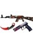 Ahşap CS-GO AK-47 Tüfek P250 Tabanca Karambite Oyuncak Set 4001 1