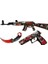 Ahşap CS-GO AK-47 Tüfek P250 Tabanca Karambite Oyuncak Set 4002 1