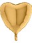 Kalp Folyo Balon, 45 cm - Altın 2