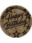 Golden Stars Happy Birthday Temalı Karton Tabak - 23X23CM 8 Adet 1