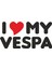 I Love My Vespa Motorcu Sticker - 14088 1