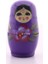 Ahşap Tombul Iç Içe Matruşka Bebek Mor Set 4'lü 2