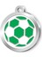 Mineli Seri Futbol Topu Desenli Künye Yeşil Beyaz 1