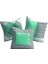 Alban Home Turkuaz Desenli Üçlü Yastık Kılıfı Seti 2