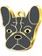 Altın Kaplama French Bulldog Köpek Künyesi (Gri) 1