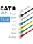 CAT6 Yassı Ethernet (Network, LAN) Kablosu, Beyaz, 50 cm 2