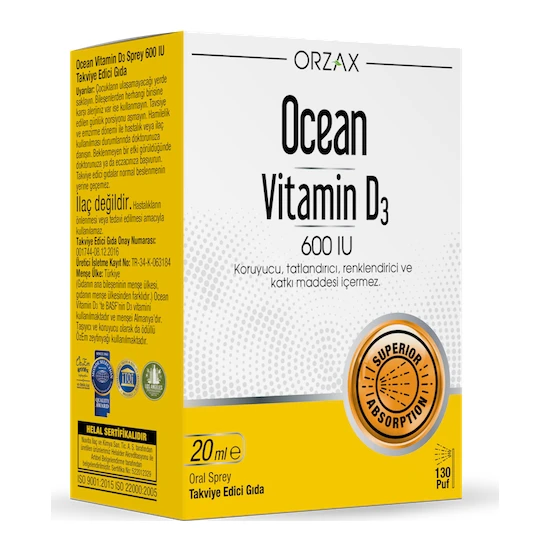 Ocean Vitamin D3 600 lU Sprey 20 ml