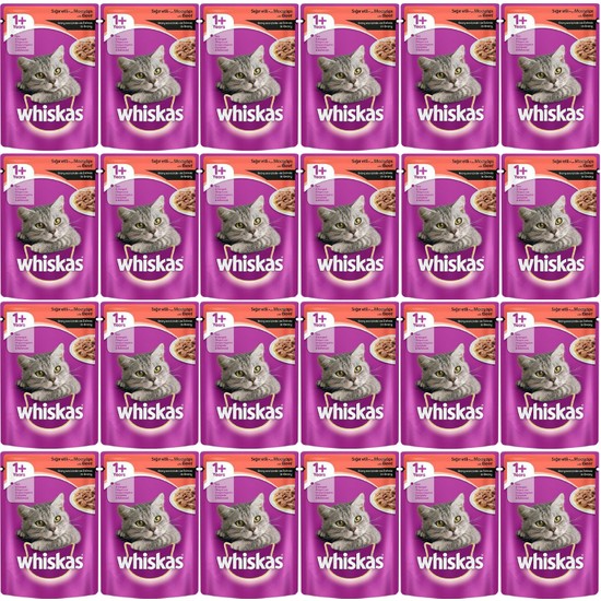 Whiskas Pouch Sığır Etli Yaş Kedi Maması 85 gr x 24 Adet