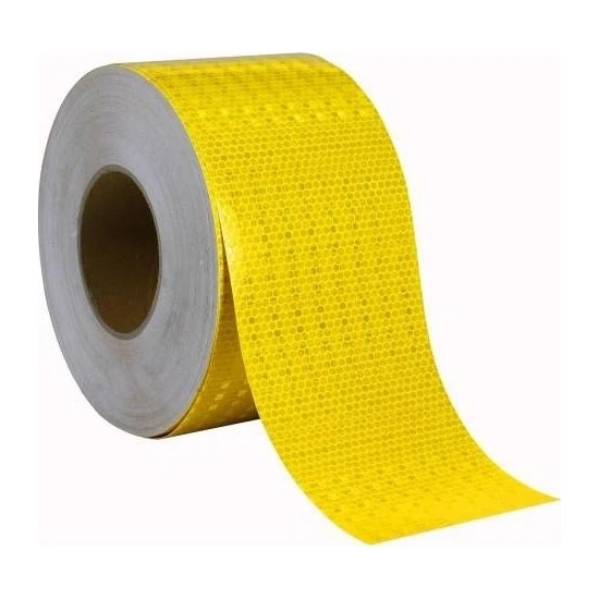 Nzb BADEM10 Sarı Reflektörlü Fosforlu Şerit Bant Ikaz Bandı 10 cm (5 Metre)