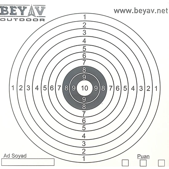 Bey Av Hedef Kağıdı 14CM*14CM 100 Adet