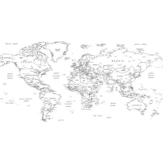 Sihirli Tahta Akıllı Kağıt Dünya Haritası 110 x 56 cm + Silgili Kalem