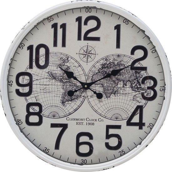Biev Metal Duvar Saati Beyaz Siyah 60X6 cm Fiyatı Biev Metal Duvar Saati Beyaz Siyah 60X6 cm Fiyatı