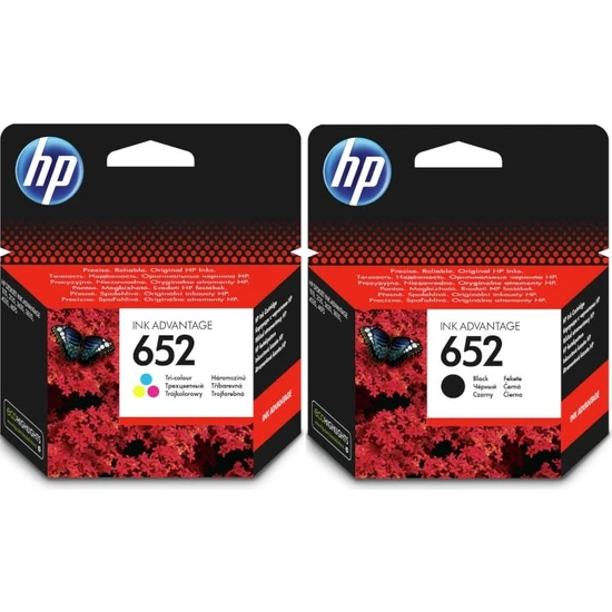 HP 652 Siyah ve Renkli Avantaj Paket Kartuşu