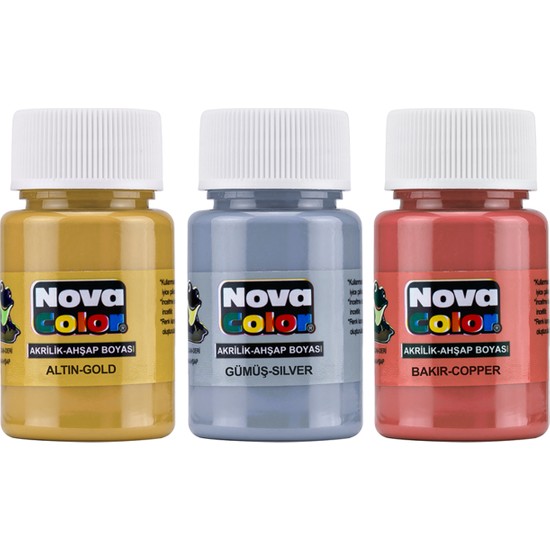 Nova Color Şişe Akrilik Boya 30 Ml Metalik Set Fiyatı