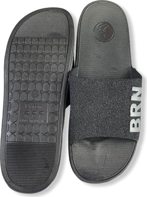 BRN Erkek Siyah Kaymaz Taban Terlik Deniz Plaj Havuz Terliği Günlük Terlik görsel 4