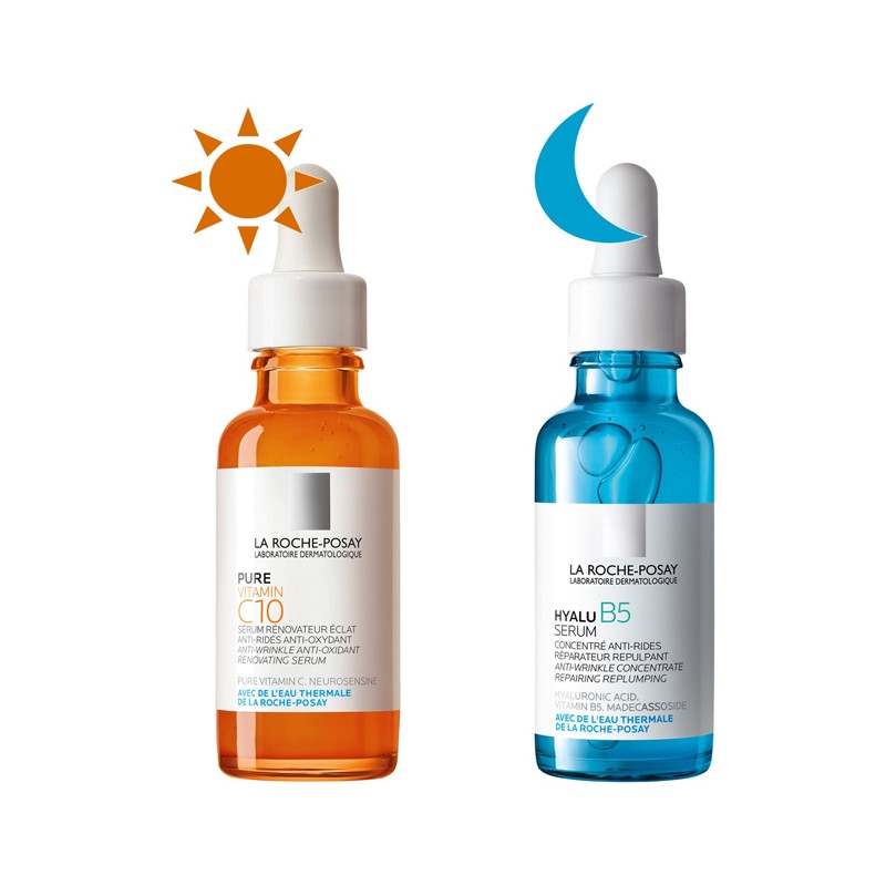 La Roche-Posay Anti Aging Bakım Serum Set Pure C10 Serum ve Hyalu B5 Serum