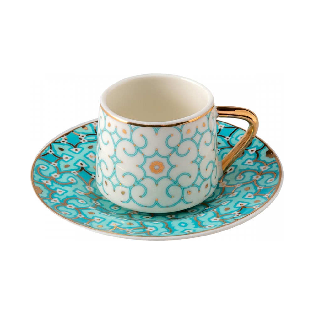 Jumbo Turquoise 2'li Kahve Fincanı