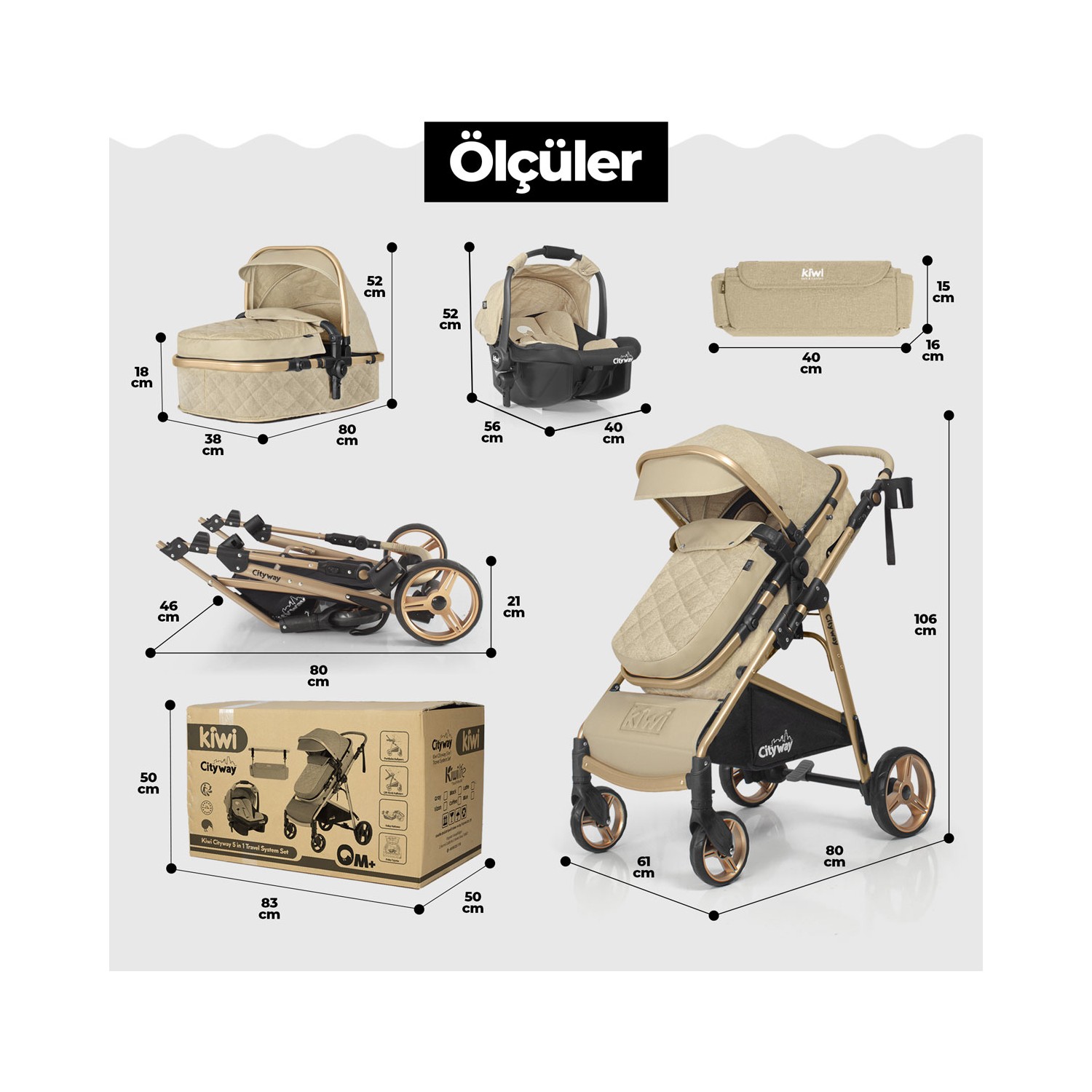 Kiwi 6 In 1 Yenidogan Set City Way Bebek Arabasi Ve Sleeper Fiyati