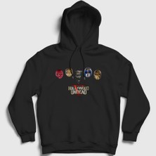 Presmono Unisex Siyah Masks Hollywood Undead Kapüşonlu Sweatshirt