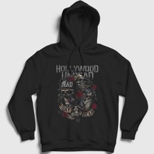 Presmono Unisex Siyah Dead Hollywood Undead Kapüşonlu Sweatshirt
