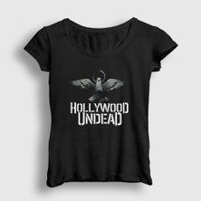 Presmono Kadın Siyah Empire Hollywood Undead T-Shirt