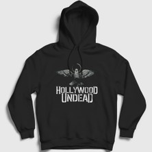 Presmono Unisex Siyah Empire Hollywood Undead Kapüşonlu Sweatshirt