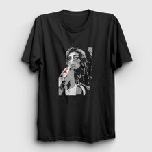 Presmono Unisex Siyah Cynthia Amy Winehouse T-Shirt
