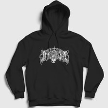 Presmono Unisex Siyah Logo V3 Immortal Kapüşonlu Sweatshirt