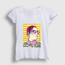 Presmono Kadın Beyaz Cool ASAP Rocky T-Shirt