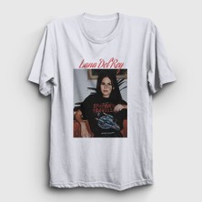 Presmono Unisex Beyaz Space Lana Del Rey T-Shirt