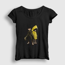 Presmono Kadın Siyah Mono And Six Little Nightmares T-Shirt