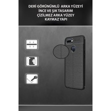 Caseart Redmi 4x Kılıf Darbe Korumalı Deri Görünümlü Silikon Arka Kapak - Lacivert