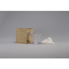 Hario V60 02 Şeffaf Plastik Dripper ve 40’lı Filtre Kağıdı Seti